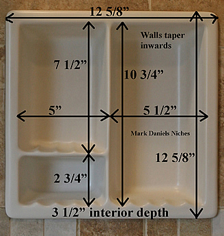 bath recess measurements